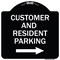 Signmission Reserved Parking Customer and Visitor Parking Heavy-Gauge Aluminum Sign, 18" x 18", BW-1818-23052 A-DES-BW-1818-23052 - alternate 1